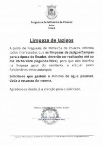 AVISO - LIMPEZA DE JAZIGOS