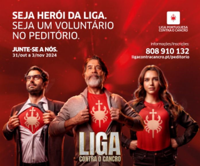 Seja Herói da Liga. Seja Um Voluntário no Peditório.  Dias 31/10/2024 a 03/11/2024.