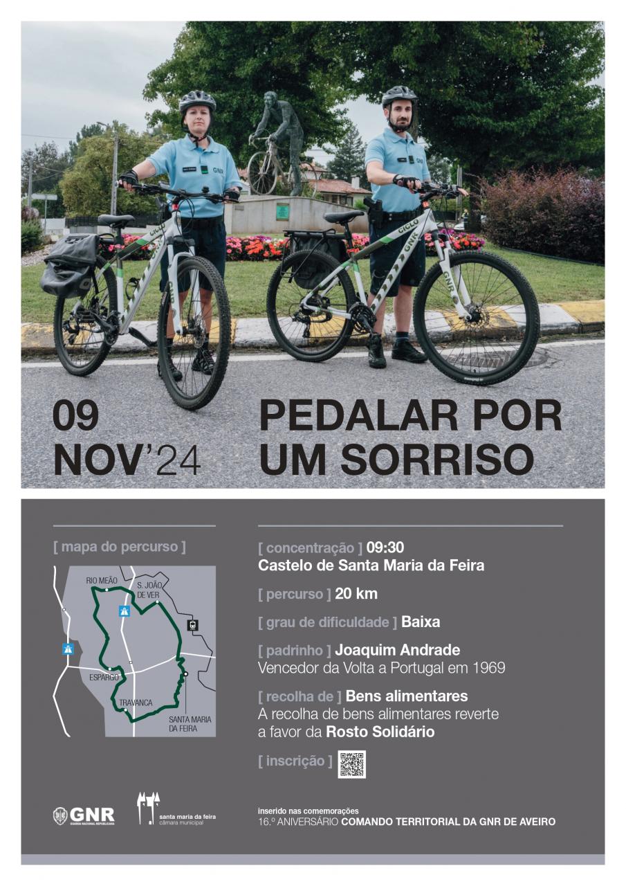 Pedalar por Um Sorriso - Inserido nas Comemorações 16.º Aniversário Comando Territorial da GNR de Aveiro